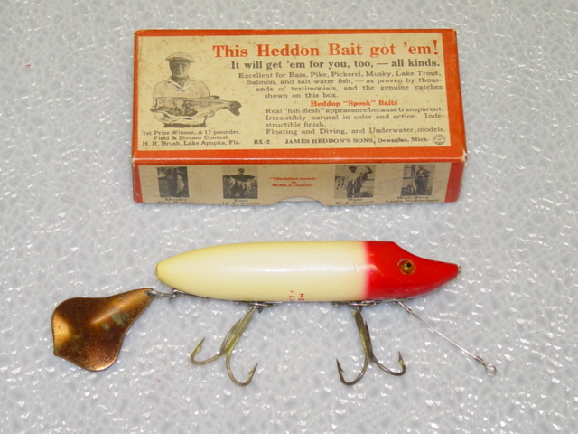 Vintage Heddon Flap-tail Glass Eye Fishing Lure