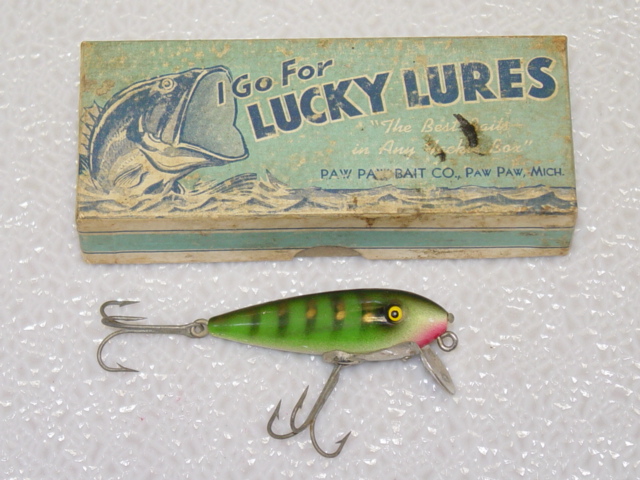 Vintage The Paw Paw Bait Co. Fishing Lure With Box 